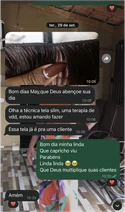Conversa no WhatsApp: mostra a tela slim que já é para uma cliente, “uma terapia de verdade”